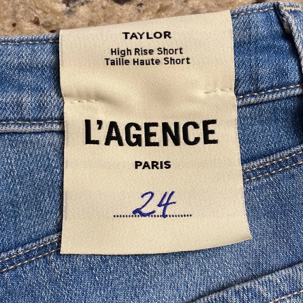 L’Agence NWT Taylor High Rise Denim Short- sz 24